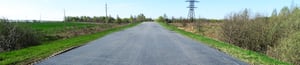 Before and after a recycled road treatment