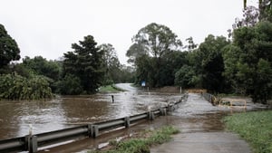 Flooded Road rural queensland-1