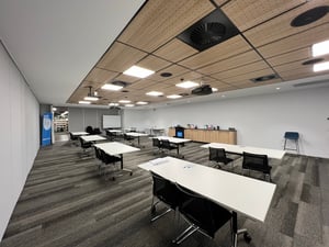 ARRB seminar room 'Flinders' set up with desk and chairs