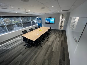 ARRB large board room 'Southern Cross' pictured with media screen in background