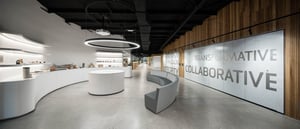 ARRB Port Melbourne Auditorium, with technology and innovation artefacts' on display