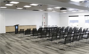 ARRB seminar room 'Monash' set up with 6 rows of front facing chairs