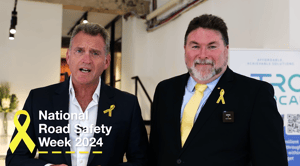 NTRO's Jeff Doyle and National Road Safety Week founder Peter Frazer OAM
